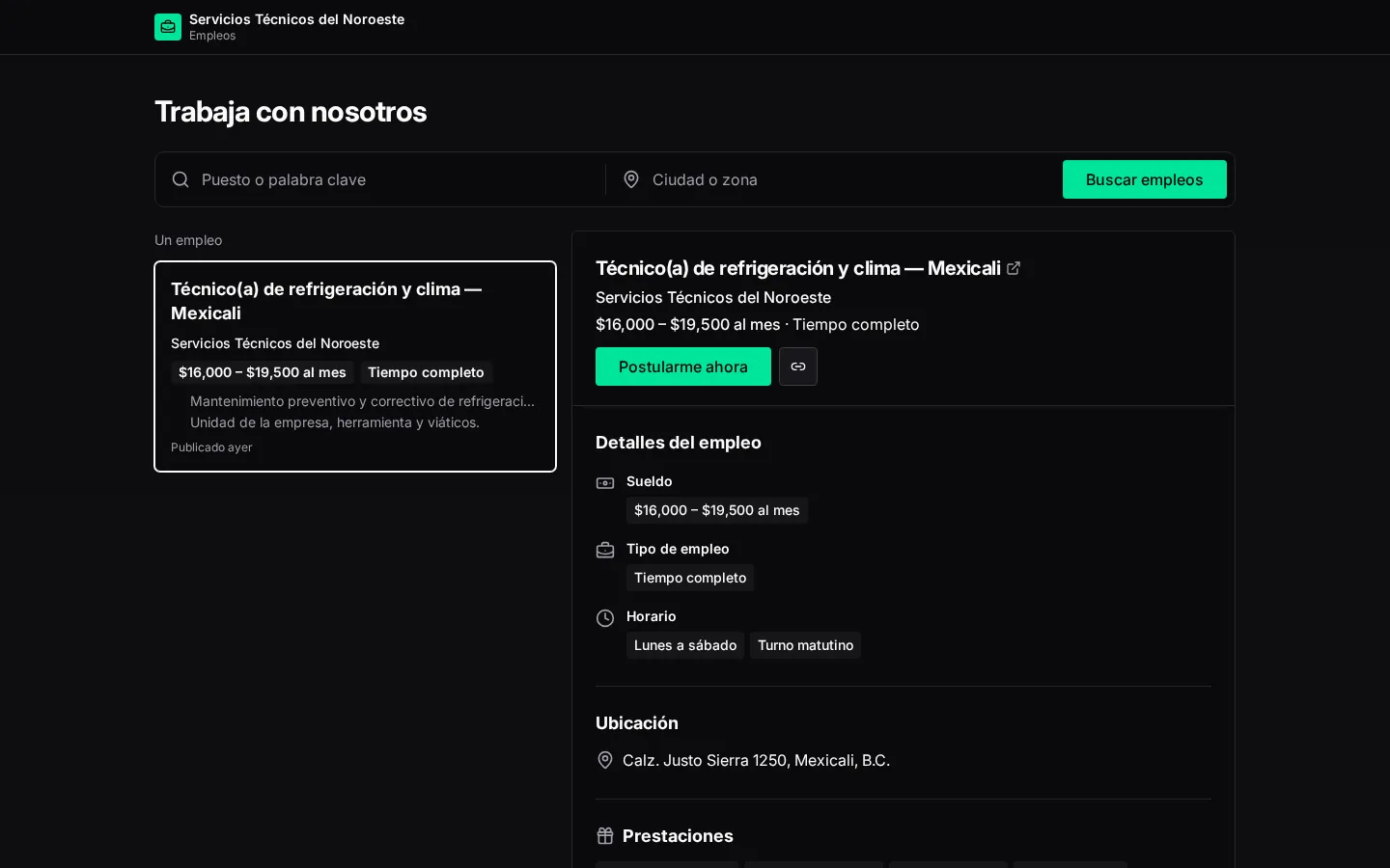 La página de empleos pública.